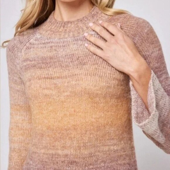 New L*Space Monroe Ribbed Mock Neck Bell Sleeve Temescal Canyon Maxi Dress NWT - Picture 5 of 9